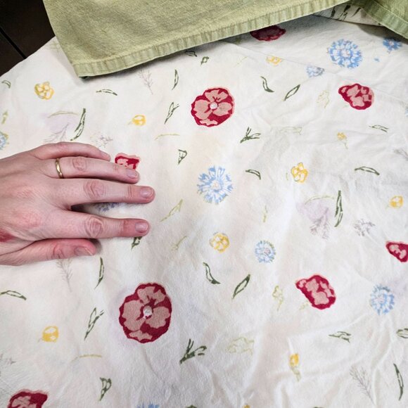 Couleur Nature Springfield Cotton Green Floral Tablecloth 2 Matching‎ Napkins - Picture 9 of 12